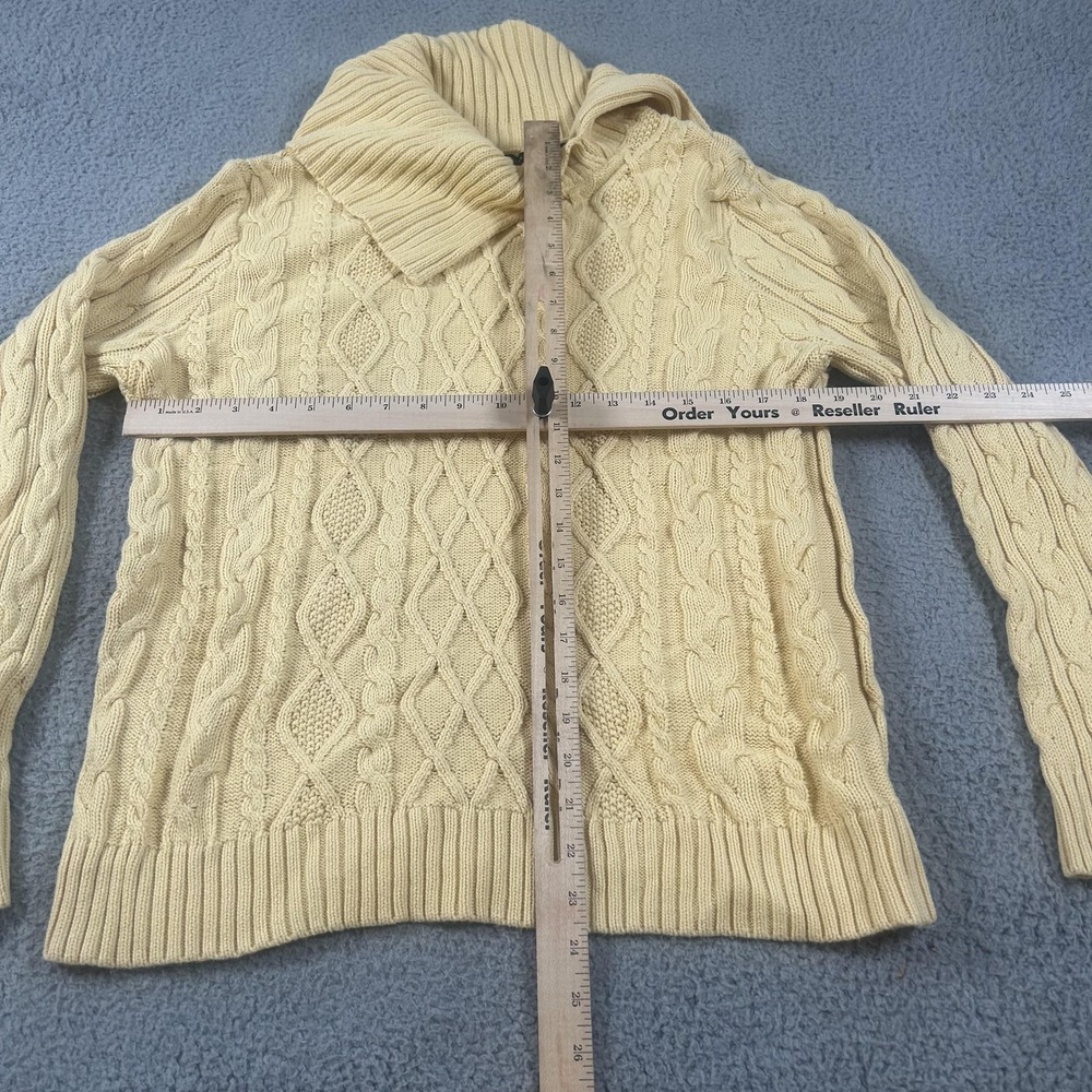 Jeanne Pierre Sweater Womens XL White Cable Diamond Knit Cowl Neck Pullover - Picture 6 of 15